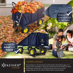 KESSER® Tuinkar - Bolderkar - 550 kg belastbaar - Marineblauw