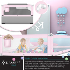 Bedhekje - 200 cm - Bedrand - Bedrail - Bedrek - Roze - KESSER®