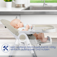 KIDIZ® 3in1 kinderstoel - Babystoel - Verstelbaar - Beige