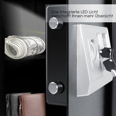 KESSER® Elektronische Kluis met cijferslot - 50x35x34,5cm - Staal - Zwart