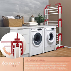 KESSER® Droogrek inklapbaar - Wasrek - Wit / Rood