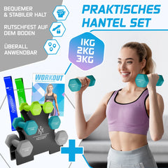 KESSER® Dumbells Set - 3 Paren (2x1, 2 & 3kg) - 12 kg totaal