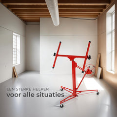 tectake® Platenlift - Platenheffer - Gipsplaten Lifter voor Binnenwerkzaamheden - Hefapparaat voor Gipsplaten en Andere Panelen - Hefgereedschap voor Deuren - Lastlifter