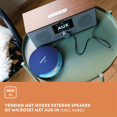 Lenco CD-011BU Discman - Draagbare CD Speler met Oordopjes - Blauw •