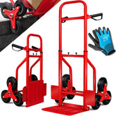 Masko® Steekwagen - Opvouwbaar - Transportwagen - Trappenklimmer - Rood