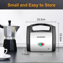 Tosti apparaat - Tosti ijzer - Sandwich maker - 800W - Zwart - Aigostar