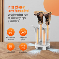 Schoenendroger - 4-in-1 - Schoenverfrisser - Met Timer - Elektrische Schoendroger - Incl. Schoenenspray - Schoenverwarmer - Olvy