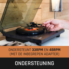 Lenco Platenspeler - Ingebouwde Speakers - Auto-stop - LS-10BK - Zwart •