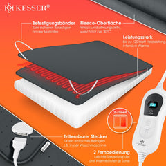 KESSER® Elektrische deken - Warmtedeken - 160x140cm - Antraciet