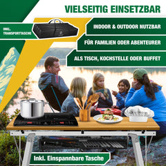 KESSER® Campingtafel inklapbare Tafel - Vouwtafel voor Buiten en Camping - Klaptafel Weerbestendig Tuintafel, 120 x 70 cm