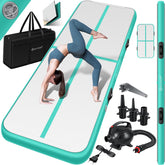 KESSER® Gymnastiekmat Opblaasbare Airtrack Fitnessmat|Yogamat,Tumblingmatten,Trainingsmat,Sportmat |Sporten & Spelen|Buiten & Binnen|incl. Draagtas & Electr. Luchtpomp - Mintgroen / 2M