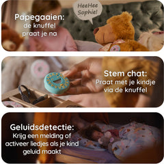 Alecto HeeHee - Baby Spraak Button - Maak van je Knuffel een Interactief Vriendje •