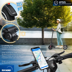 KESSER® Elektrische Step 10" E-Scooter Max. 25km/h - Electrische Scooter Bereik ±40km Opvouwbare 450W E-Step 10ah max. belasting tot 120 kg - Carboon