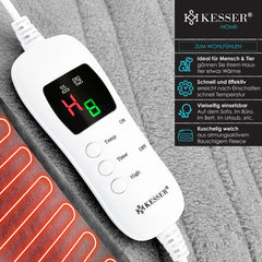 Elektrische deken - Warmtedeken - 160x120cm - Lichtgrijs - KESSER®