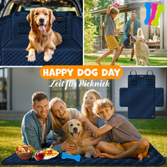 Hondendeken auto achterbank - hondenmat - 130x105x55 cm - Blauw- LOVPET®