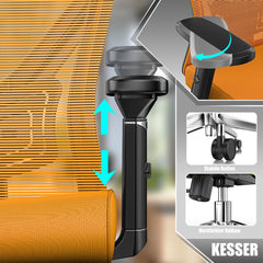 KESSER® Ergonomische Bureaustoel - Gamestoel - Office Chair - Oranje