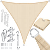 KESSER® Schaduwdoek 3x3x3m - Zonnezeil - Driehoek - Waterafstotend - Creme