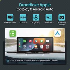Carplay Scherm - Android & Apple - Achteruitrijcamera - Navigatiesysteem - Olvy