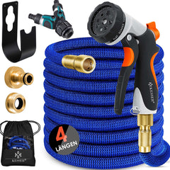 Flexibele Tuinslang - Inc. sproeikop - 15 meter - Blauw