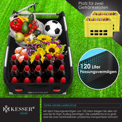 Fietskar - Fietsaanhanger - tot 60 kg - Zwart •