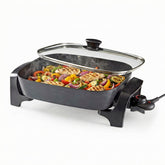 Nedis Elektrische Hapjespan 2200W – 40 cm Deksel – Anti‑aanbaklaag – Aluminium