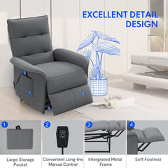 Fauteuil met armleuning - Relaxfauteuil - Relaxstoel - Elektrisch - Dronkergrijs - X1DG-EUV1 - FLEXISPOT