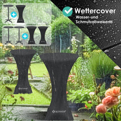 KESSER® Bartafel - Bistrotafel - Verstelbaar - 70-110cm - Antraciet