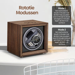 Watchwinder Hout - Horloge doos - Horloge winder - Bruin - Olvy