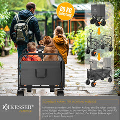KESSER® Bolderkar - Opvouwbaar - Bolderwagen - Antraciet