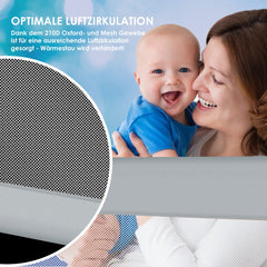 Bedhekje - 180 cm - Bedrand - Bedrail - Bedrek - Lichtgrijs - KESSER®