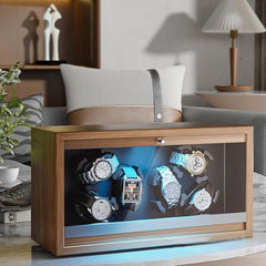 Watchwinder - Horloge doos - Horloge winder - Bruin - Olvy