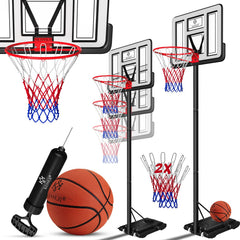 KESSER® Basketbalpaal - Basketbalstandaard - Verstelbaar - 230cm-305cm - Wit