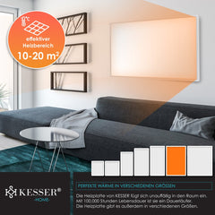 KESSER® Infrarood Verwarming - Verwarmingspaneel - 1000W - Wit