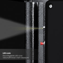 Kluis met cijferslot - Met sluitel - Elektronisch - 31x20x20cm - Zwart - KESSER®