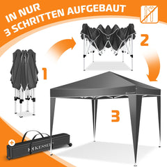 KESSER® Partytent - 3x3m - Paviljoen - Easy Up - Antraciet