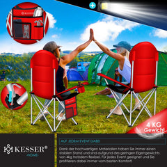 KESSER® Campingstoel - Visstoel - Vouwstoel - Rood