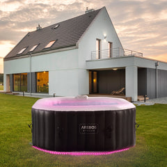 AREBOS Bubbelbad Voor 4 personen - Hottub - met Accessoires - met LED