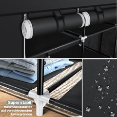 KESSER® Kledingkast - Opvouwbaar - 150x45x175cm - Zwart