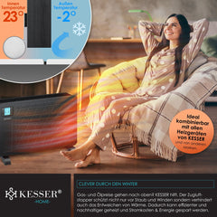 KESSER® Tochtstrip set van 3 - Tochtstopper kan op maat worden gesneden Tochtband tot 95 cm Geschikt voor alle deuren Tochtrol afwasbaar Tochthond tochtwering bescherming tegen geluid en tocht - Wit