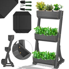 KESSER® Verticale Plantenbakken - Kweekbak - Plantenbak - Antraciet