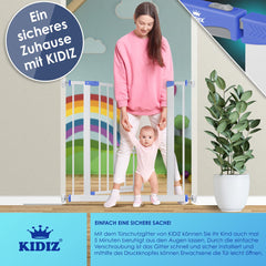 KIDIZ® Traphekje zonder boren - Veiligheidshekje - 74-87cm - Blauw