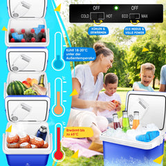 Koelbox Elektrisch – 12V en 230 volt - Coolbox - Frigobox - 32L – Blauw