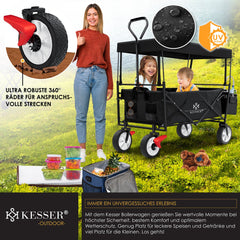 KESSER® Bolderkar - Opvouwbaar - Bolderwagen - Zwart •