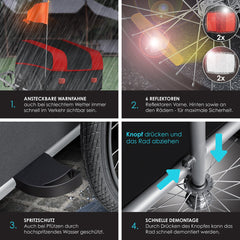 Fietskar - Fietsaanhanger - tot 40 kg - Rood