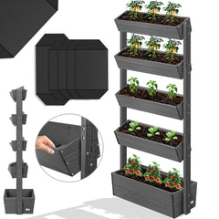 KESSER® Verticale Plantenbakken - Kweekbak - Plantenbak - Antraciet