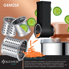 KESSER® 3-in-1 keukenmachine - Keukenrobot - 5,5L - Koper