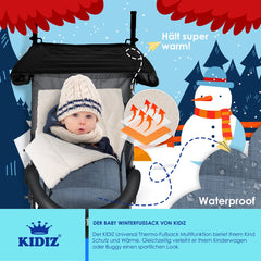 KIDIZ® Voetenzak voor Autostoeltje en Buggy - Baby Slaapzak - Jeans-Grijs