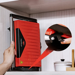Tosti apparaat - Tosti ijzer - Contactgrill - Grill apparaat - 750W - Rood - Aigostar •