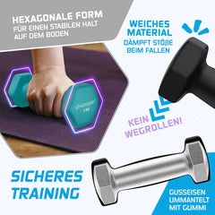 KESSER® Dumbells Set - 3 Paren (2x1, 2 & 3kg) - 12 kg totaal