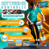 KESSER® X-Limit Stuntstep voor Volwassenen en Kinderen - Step Opvouwbaar en Verstelbaar in Hoogte - Kinderstep met PU Wielen - Rood / Lichtblauw